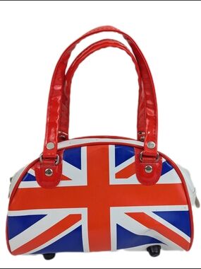 Red Union Jack Satchel Bag - Women's Fashion Handbag